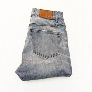 Madewell 9" High Riser Skinny Skinny Gray Charcoal Wash Denim Jeans Size 25
